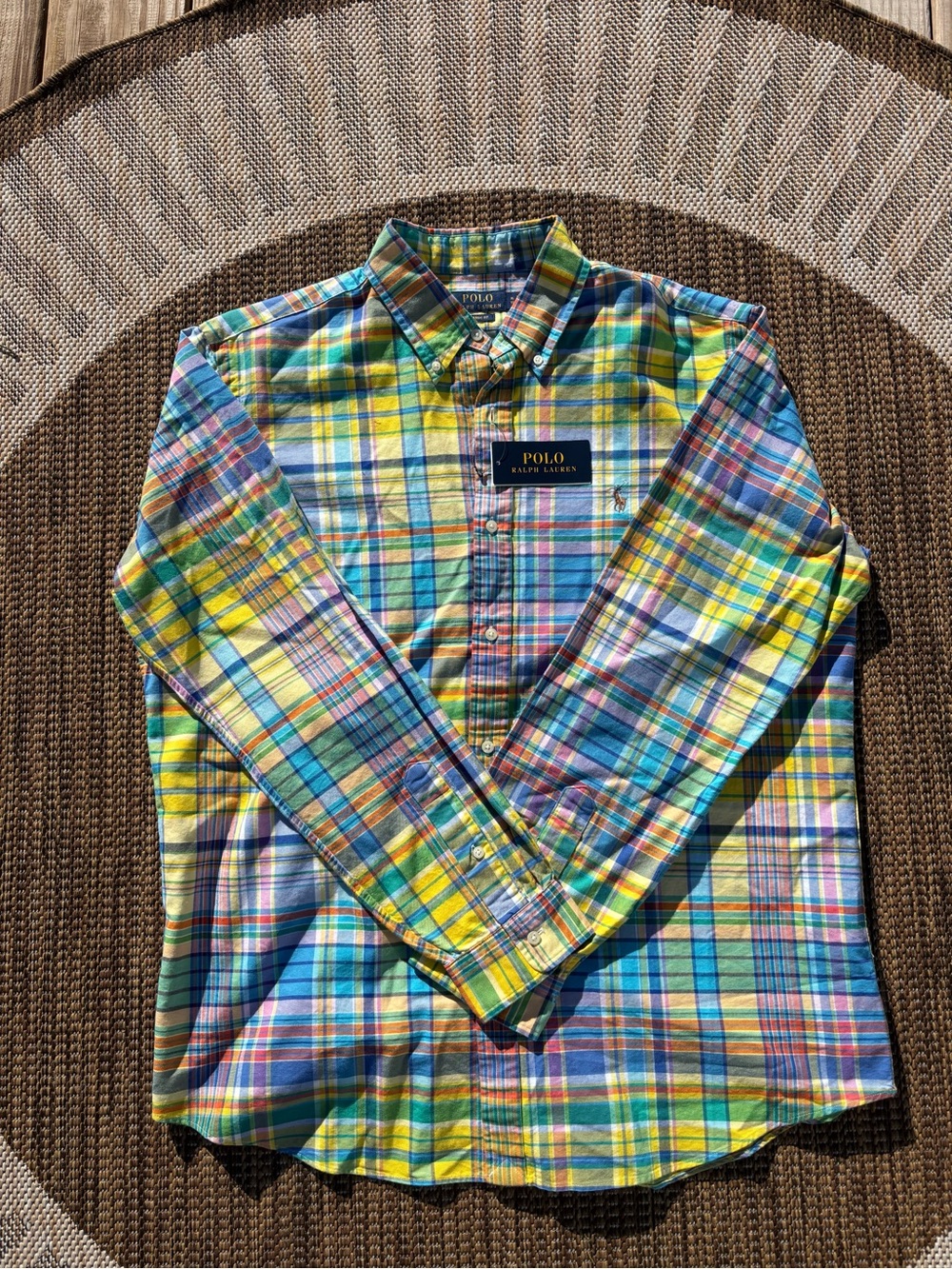 Ralph Lauren Multicolor Plaid Button-Down Shirt - Yellow, Blue & Green